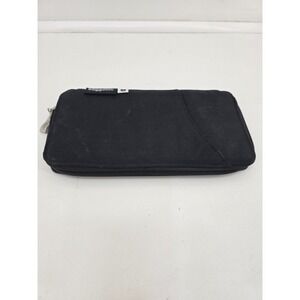 Baggallini Black Nylon Travel Wallet Clutch Organizer RFID Zip Around